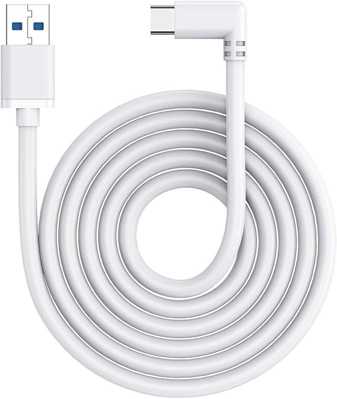 Photo 1 of KIWI design Link Cable USB A to Type-C, 10 Feet/3m USB C 3.0 Cable Compatible with Quest 2 (Light Grey)
