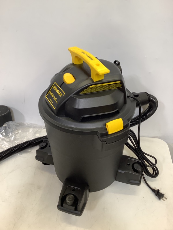 Photo 2 of Stanley - SL18116P Wet/Dry Vacuum, 6 Gallon, 4 Horsepower Black