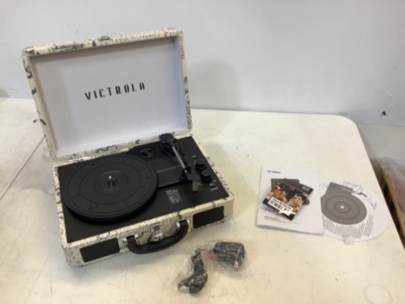 Photo 2 of Victrola Vintage 3-Speed Bluetooth Portable Suitcase Record Player 