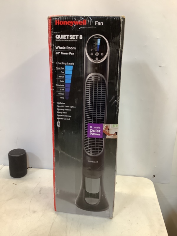 Photo 2 of QuietSet 8-Speed 10 in. x 40 in. Black Whole-Room Tower Fan