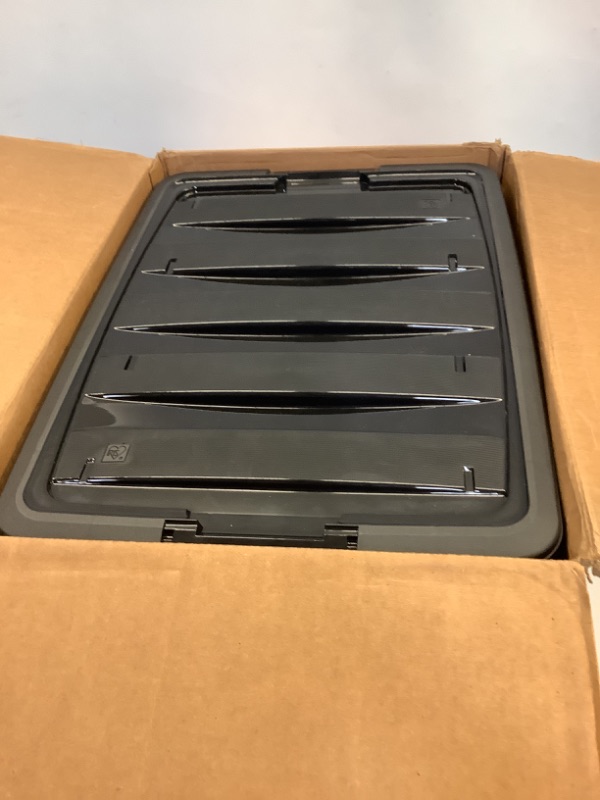 Photo 1 of IRIS USA Plastic Storage Bin Tote Organizing Container with Durable Lid and Secure Latching Buckles, 53 Qt, 6 Count, Black & Red 53 Qt. -6 Pack
