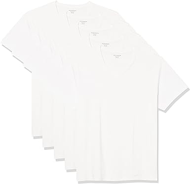 Photo 1 of Amazon Essentials Men's Cotton V-Neck Undershirt, Pack of 5 
