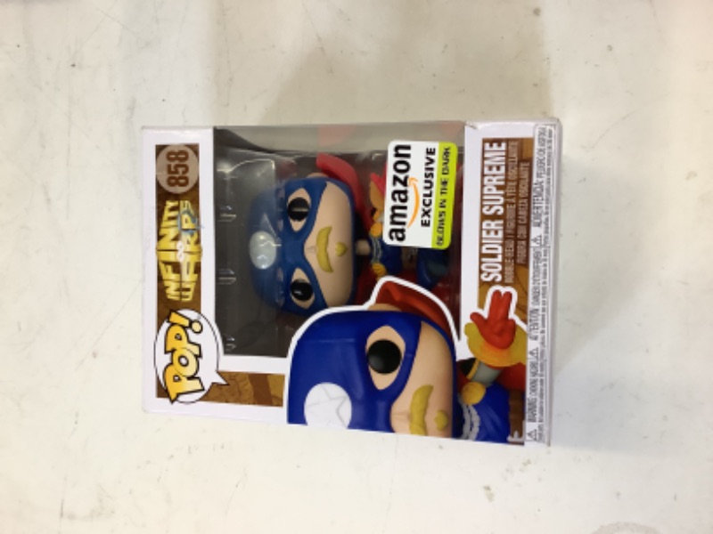 Photo 1 of Funko Pop! Marvel: Infinity Warps - Soldier Supreme Glow in The Dark, Amazon Exclusive
