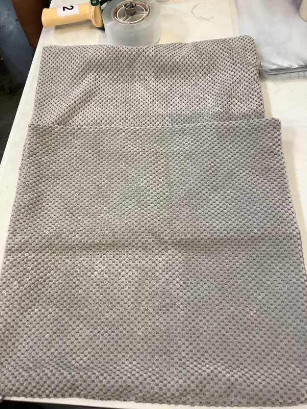 Photo 1 of 2 pc Pillow Cover 17.5" x 18" Gray Checker Mono Chrome 