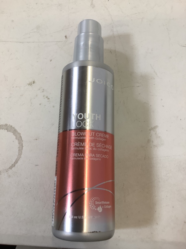 Photo 2 of Joico YouthLock Blowout Crème Formulated With Collagen | Youthful Body & Bounce | Strengthen & Protect | Reduce Breakage & Frizz | Soften & Detangle Hair | Boost Shine | Sulfate Free | With Arginine 6 Fl Oz (Pack of 1)