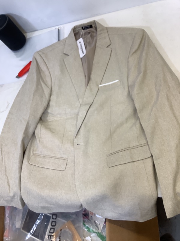 Photo 2 of COOFANDY Men’s Slim Fit Suits One Button Blazer Vest Suit