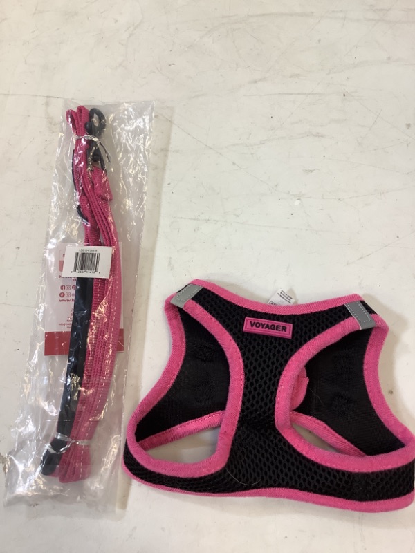 Photo 2 of Voyager Step-In Air Dog Harness - All Weather Mesh Step in Vest Harness for Small and Medium Dogs by Best Pet Supplies - Pink, Small Harness (Pink Trim) S (Chest: 14.5 - 16")