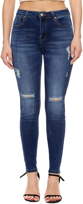 Photo 1 of VIPONES Jeans for Women High Waisted Skinny Stretch Soft Slim Fit Distressed Comfy Denim Pants Size 4