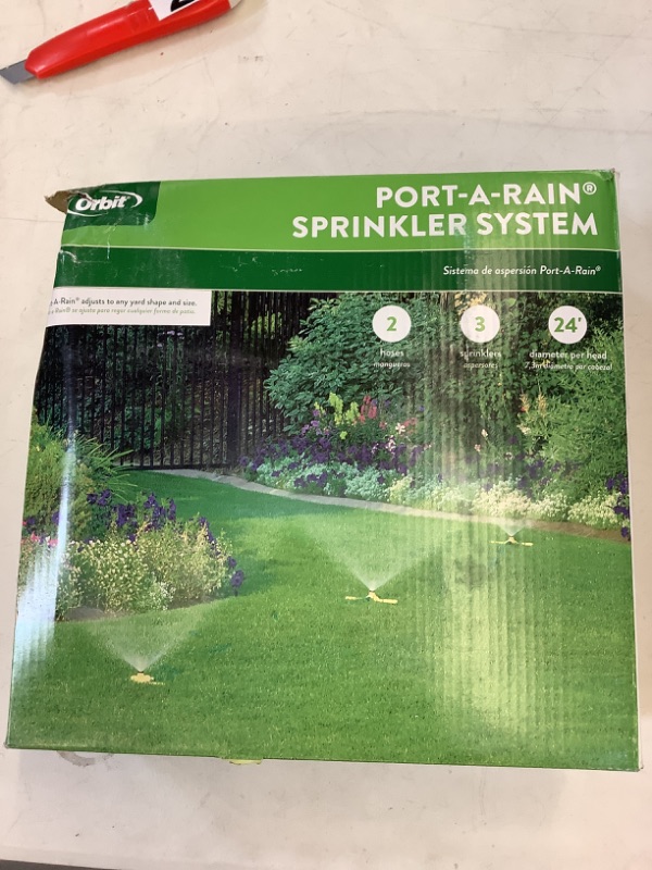 Photo 1 of Orbit 58092N Port-A-Rain Hose Watering Sprinkler System , Green 1