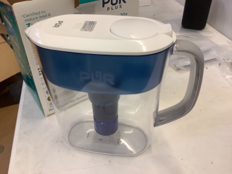 Photo 2 of PUR Plus Water Pitcher Filtration System, 11 Cup – PUR Water Filter Pitcher, PPT111WAMA, White