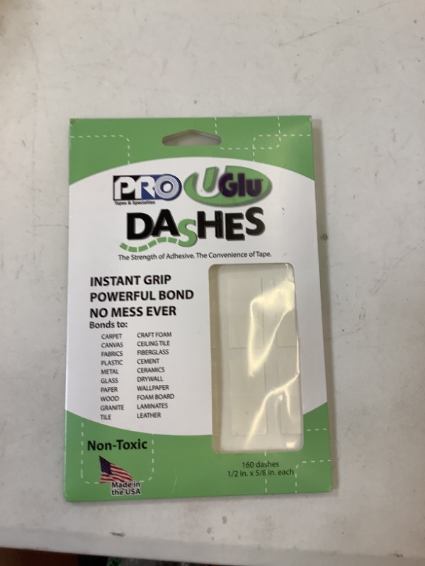 Photo 2 of PRO Tapes & Specialties 306UGLU600 UGlu Dash Sheets, 1/2 in. x 5/8 in. dashes / 160 dashes per Pack, Clear