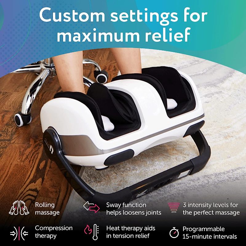 Photo 1 of Cloud Massage Shiatsu Foot Massager Machine - Increases Blood Flow Circulation, Deep Kneading, with Heat Therapy - Deep Tissue, Plantar Fasciitis, Diabetics, Neuropathy (Without Remote)