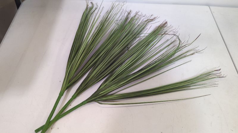 Photo 4 of 27" Artificial Plants Onion Grass Greenery Faux Fake Shrubs Plant Flowers Wheat Grass for House Home Indoor Outdoor Office Room Gardening Indoor Décor 3 Pack