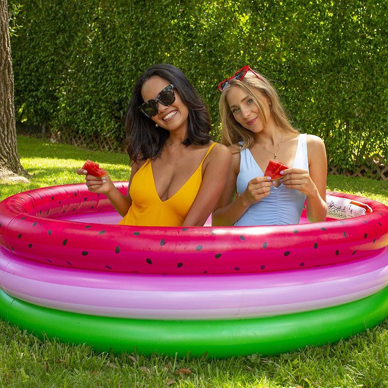 Photo 2 of Poolcandy Inflatable Party Sunning Pool, Watermelon
