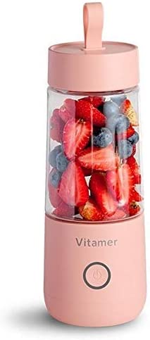 Photo 2 of Portable Blender, PopBabies Personal Blender, Smoothie Blender,Rechargeable USB Blender, Mini Portable Electric Fruit Juicer, Sports Bottle Juicing Cup Dropshipping (pink)
