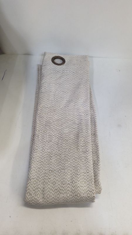 Photo 1 of 1 Panel Threshold Gray Geometric Curtain Pair