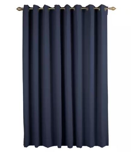 Photo 2 of Blue Grommet Blackout Curtain - 112 in. W x 84 in. L
