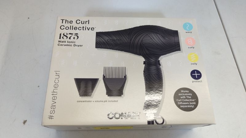 Photo 3 of Conair The Curl Collective Ceramic Ionic Hair Dryer - Black

