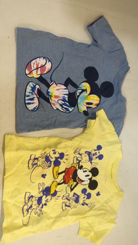 Photo 2 of Disney Mickey Mouse Toddler Boys 2 Pack Pullover Graphic T-Shirts Yellow/Red/Blue 3T
