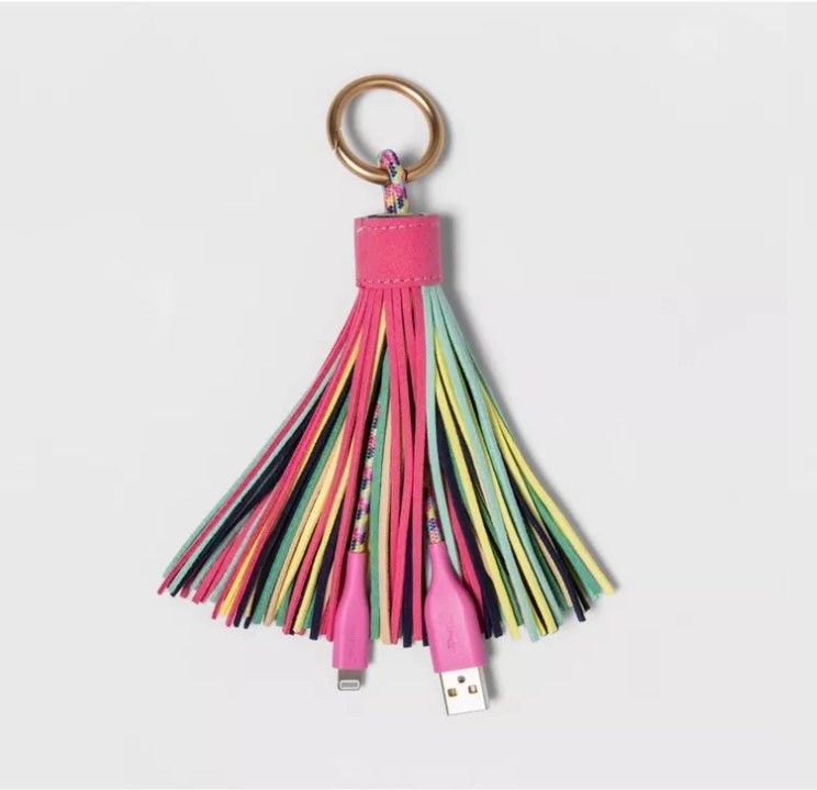 Photo 1 of 12" Lightning to USB-A Tassel Keychain Cable - heyday™

