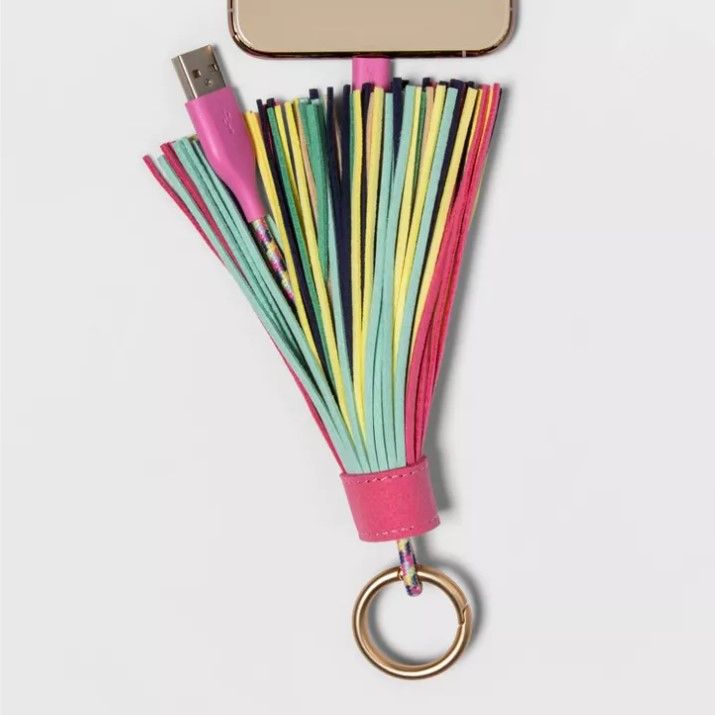 Photo 2 of 12" Lightning to USB-A Tassel Keychain Cable - heyday™

