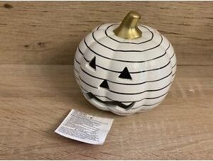 Photo 1 of 2022 Target Bullseye Playground Halloween Light Up Ceramic Pumpkin White New
