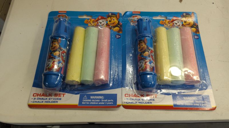 Photo 1 of Paw Patrol chalk 3-piece set. New, Fast Shipping. 2pc
