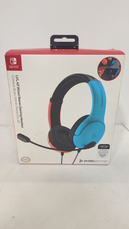 Photo 3 of LVL 40 Wired Gaming Headset for Nintendo Switch - Blue/Red

