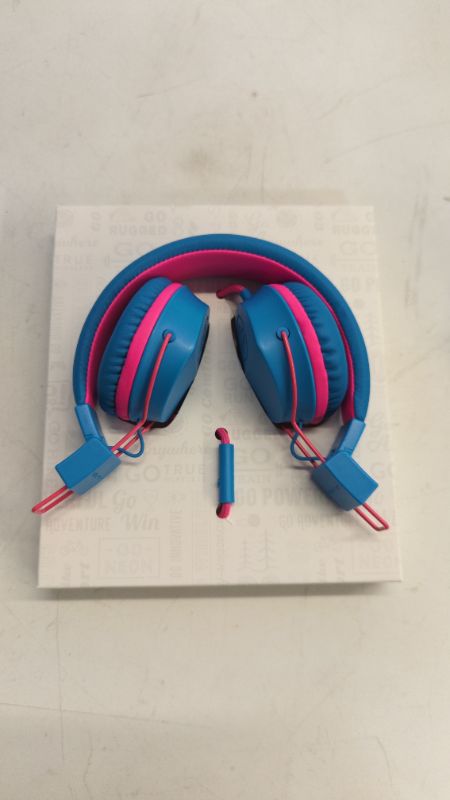 Photo 3 of JBuddies Studio Wired Kids Headphones - Pink/Blue