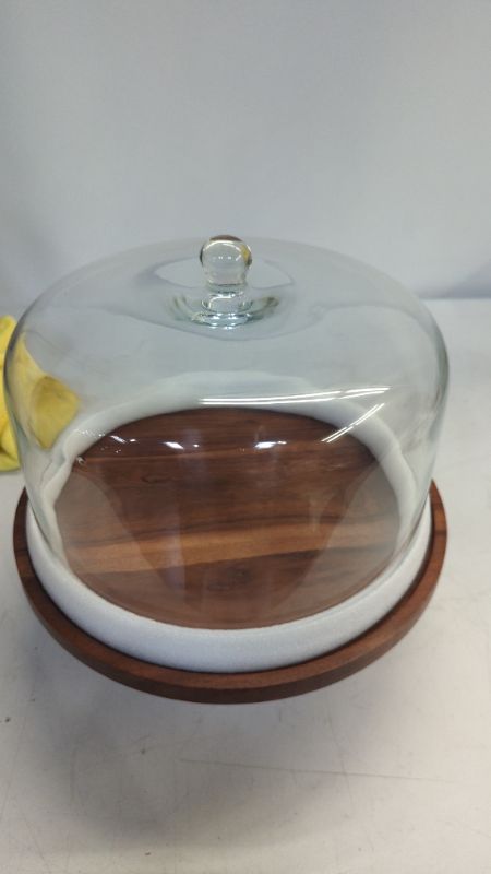 Photo 4 of Round Glass & Wood Dessert Stand - Threshold