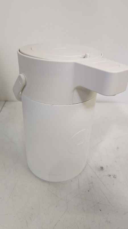 Photo 4 of Hastings Collective Airpot Coffee Dispenser with Pump 2.5 Liter - Insulated Stainless Steel Thermal Coffee Carafe 12 Hour Hot/24 Hour Cold - Hot Beverage Dispenser for Water Coffee Tea (White)