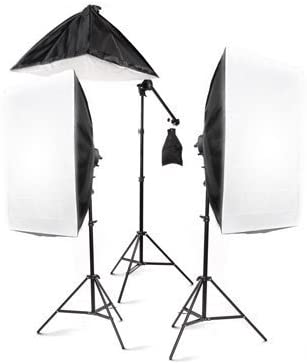 Photo 1 of 2 pack Large White Photography Softbox with Stands and Bulbs
