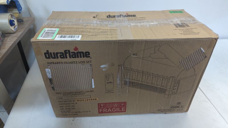 Photo 3 of Duraflame DFI030ARU Infrared Quartz Set Heater with Realistic Ember Bed and Logs, Black 20.5 " W x 8.66 " D x 12.6 " H