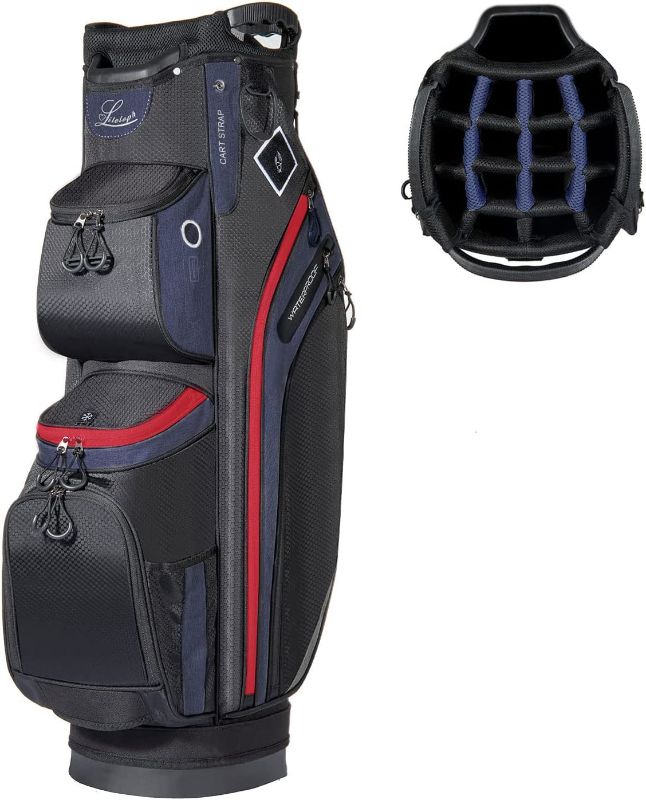 Photo 1 of LITELEPH Golf Bags for Men Women Lightweight Cart Bag 14 Way Organizer Divider Top Full Length with Cooler
