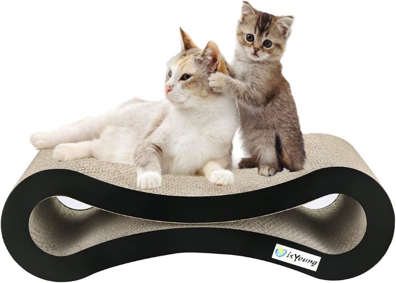 Photo 1 of isYoung Cat Scratcher Lounge Corrugated Cat Scratcher Cardboard Protector for Furniture Couch Floor Eco-Friendly Toy - Keep Cats Fun Healthy
