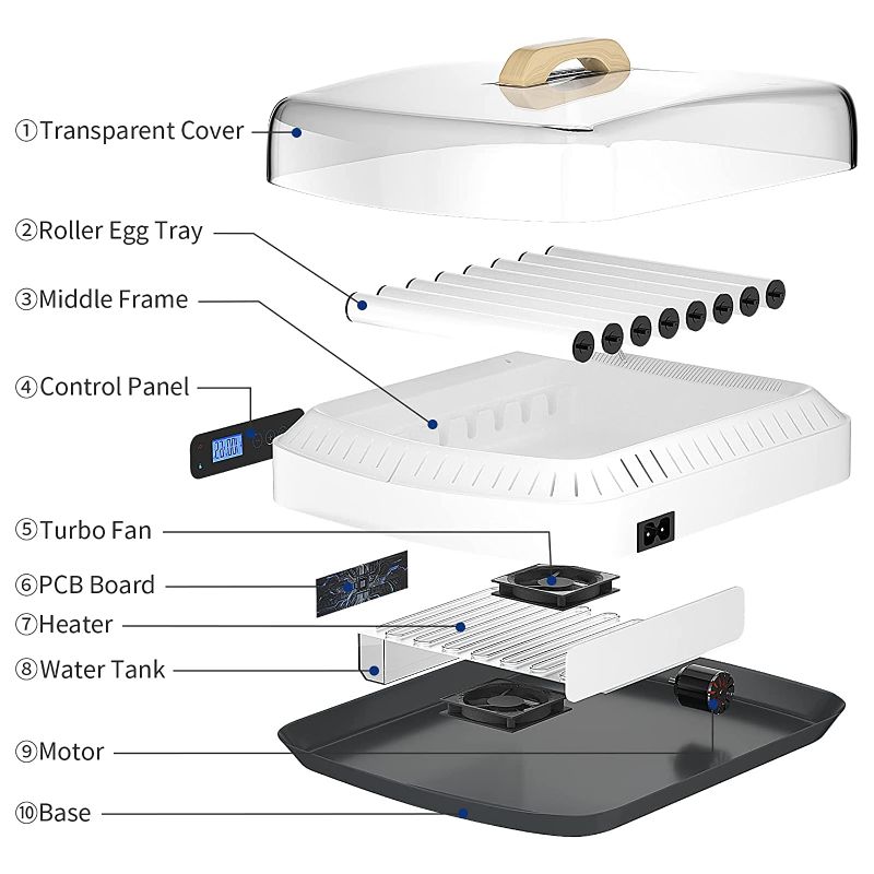 Photo 2 of 35 Eggs incubators for Hatching Eggs Automatic Fahrenheit Temperature for Hatching Chicken Bird Quail Duck Goose Pigeon Farm Poultry