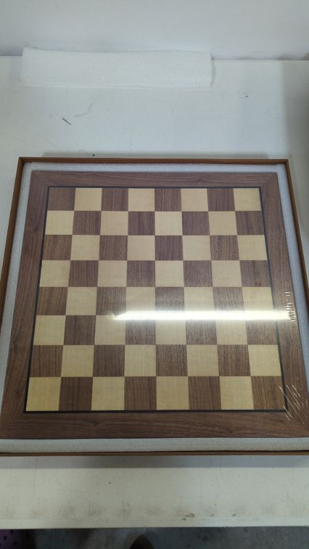 Photo 3 of AMEROUS 15 inches Wooden Chess Board Only, Professional Staunton Tournament Chessboard No Pieces with Gift Package - Chess Rules, Portable Chess Board for Beginners, Kids, Adults