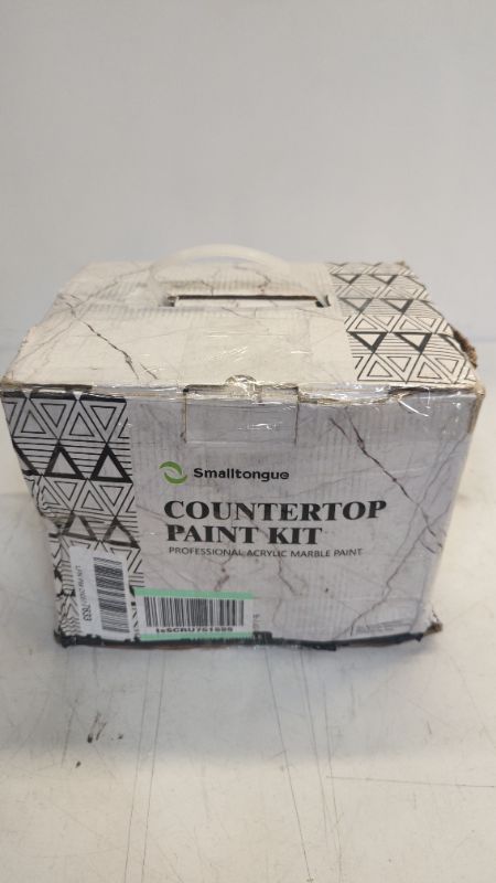 Photo 3 of Smalltongue Countertop Paint Kit, White Diamond Epoxy Countertop Paint Kit(Including Epoxy Resin), All-IN-ONE Set, Cover Up to 35 SQ. FT, For Marble, Granite, Formica, Laminate, Ceramic Tile etc.
