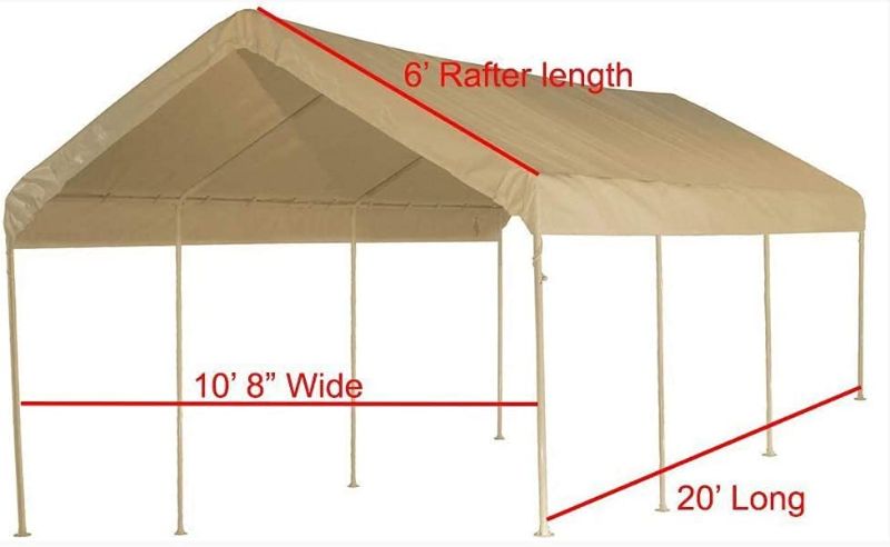 Photo 2 of 10X20 Heavy Duty Beige Canopy Top Cover with Valance Event Structure
