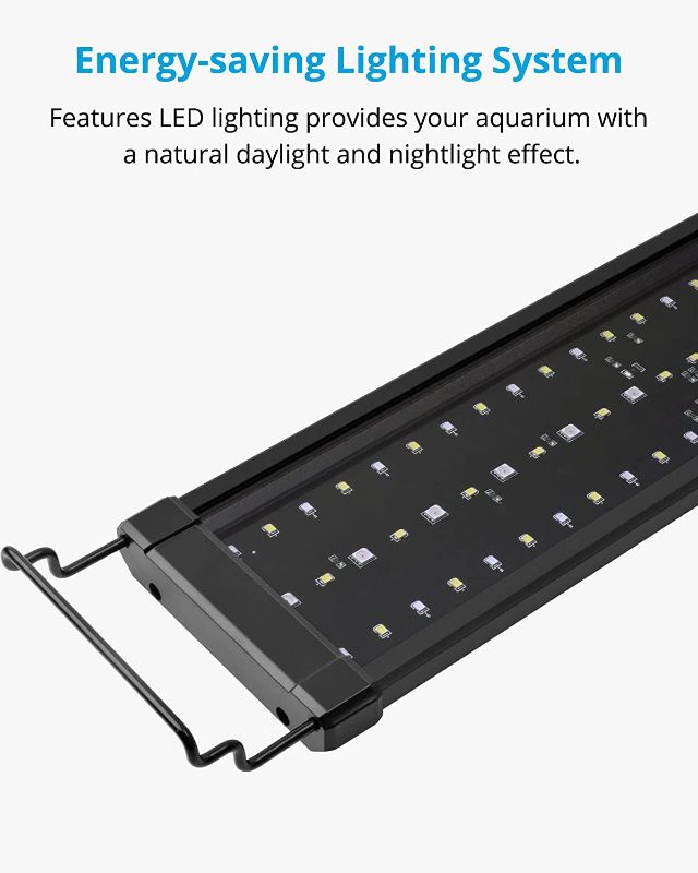 Photo 2 of NICREW ClassicLED Marine Aquarium Light, LED Light with Dual-Channel Timer for Saltwater Fish and Reef Tanks, 18 to 24-Inch, 20-Watt
