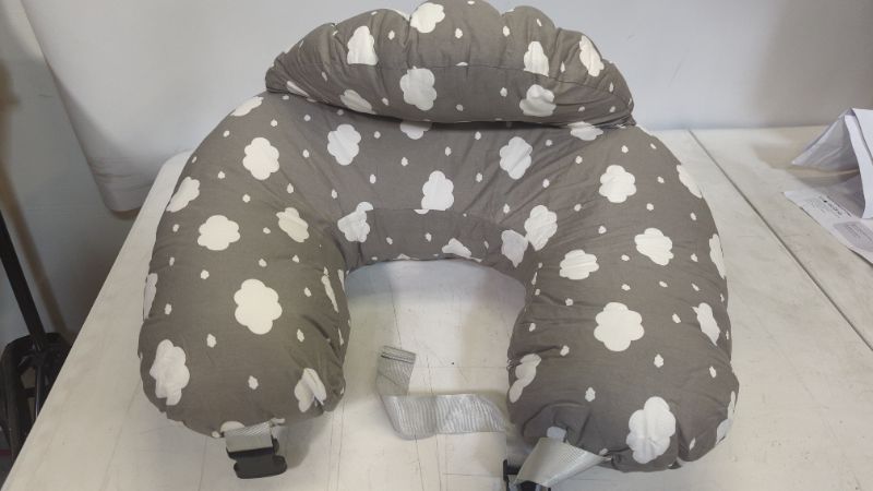 Photo 4 of Momcozy Nursing Pillow for Breastfeeding, Original Plus Size Breastfeeding Pillows for More Support for Mom and Baby, with Adjustable Waist Strap and Removable Cotton Cover, Grey
