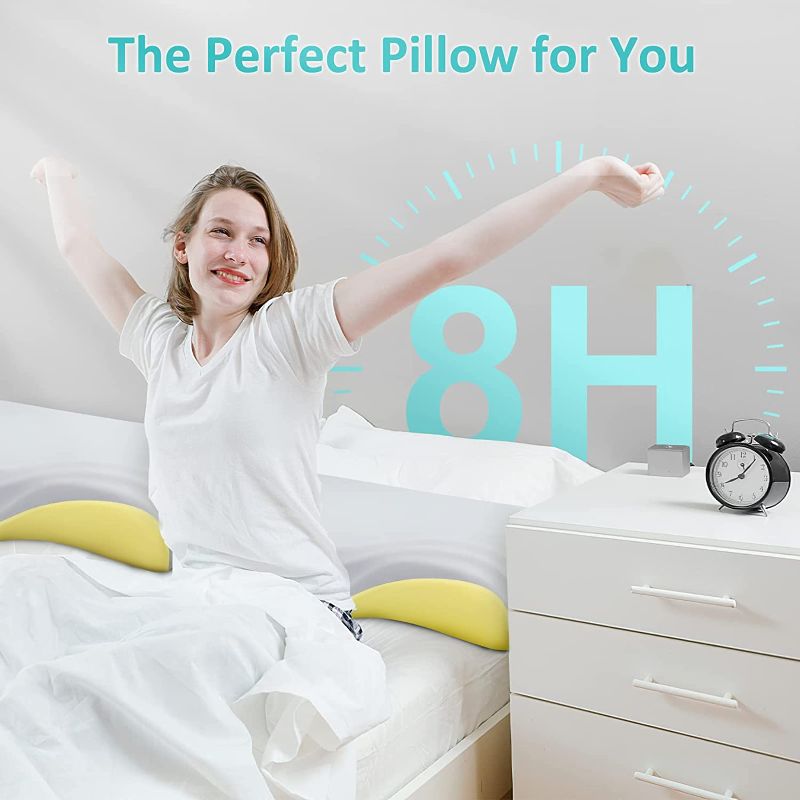 Photo 2 of Memory Foam Pillows, Neck Pillows for Pain Relief Sleeping, Ergonomic Orthopedic Sleep Spine Pillow, Cervical Contour Pillow for Neck and Shoulder Pain
