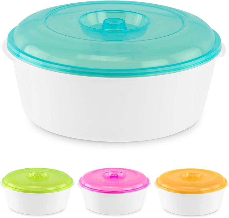 Photo 1 of  Extra Large Food Storage Container with Lid, 7 Liter capacity, Shatterproof, Reusable Mixing Bowl, Dry Food Container, Snack Bowl, Store Leftovers, Ice Cream Bowl in Random Colors (4 Bowl)