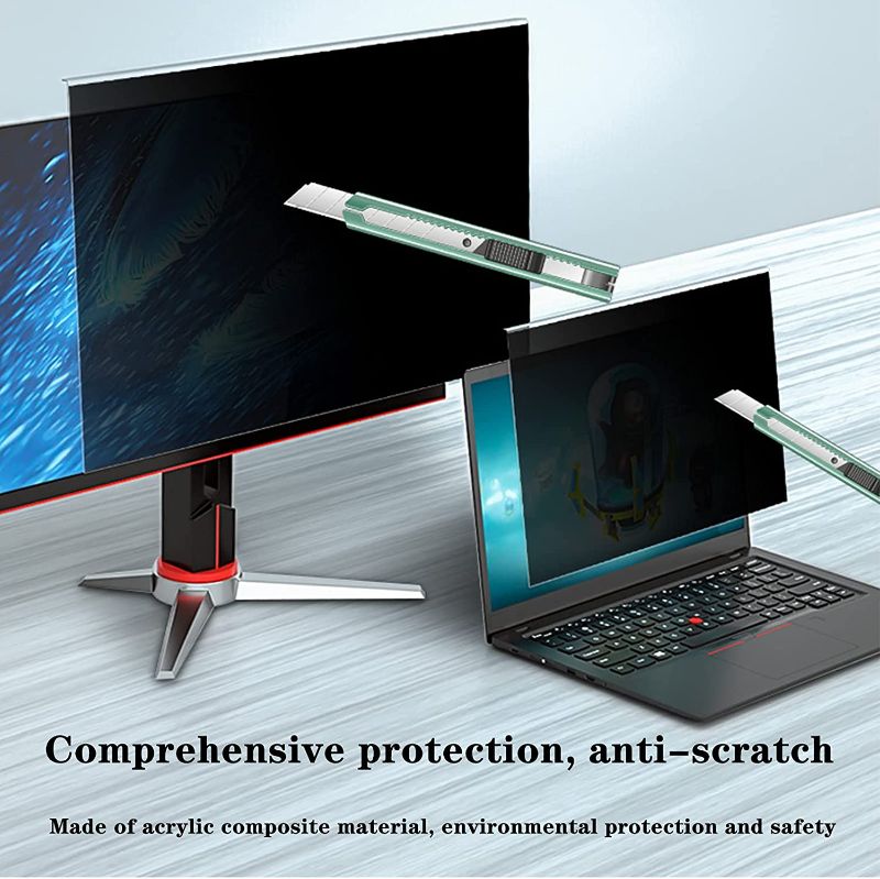 Photo 2 of JCSKY 18-20 Inch Computer Monitor Privacy Screen Filter, Hanging Acrylic Screen Protector Anti Glare Eye Protection for Diagonal 18.5, 19.4, 19.5, 20.5 Inch Widescreen Desktop PC ?Monitor