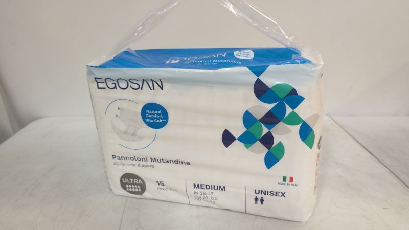 Photo 3 of Egosan Ultra Incontinence Disposable Adult Diaper Brief Maximum Absorbency and Adjustable Tabs for Men and Women (Medium, 15-Count) Medium (Pack of 1)
