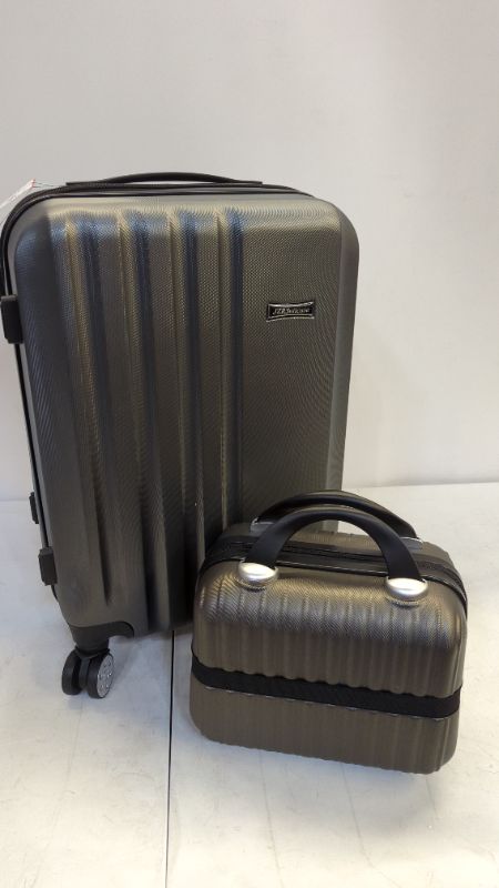 Photo 1 of TopZK JZRSuitcase Carry On Luggage ABS+PC Suitcase with Spinner Wheels TSA Lock 20in 24in 28in (grey, 20in)
