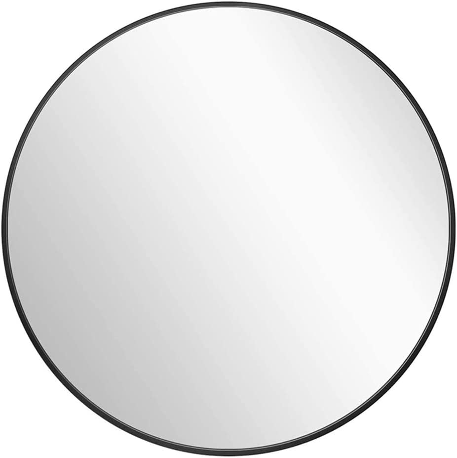 Photo 1 of Black Round Wall Mirror 42 inch for Entryways, Washrooms, Living Rooms