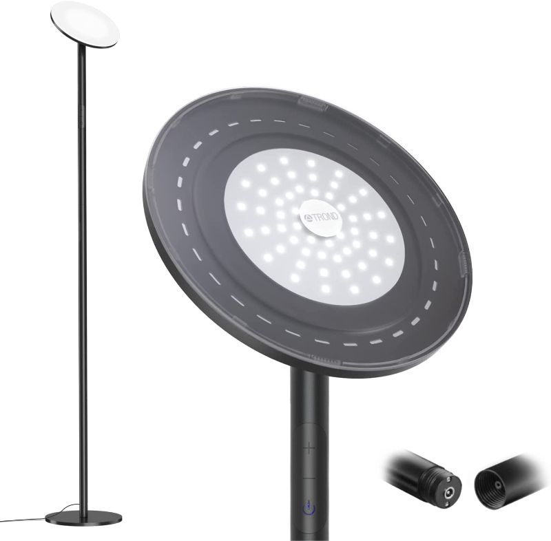 Photo 1 of Floor Lamps for Living Room - 5000LM Super Bright LED Torchiere Floor Lamp with 5-Level Dimmable, 5500K Natural Daylight Modern Tall Standing Lamp Reading Light, 30mins Timer for Bedroom, Home Office
