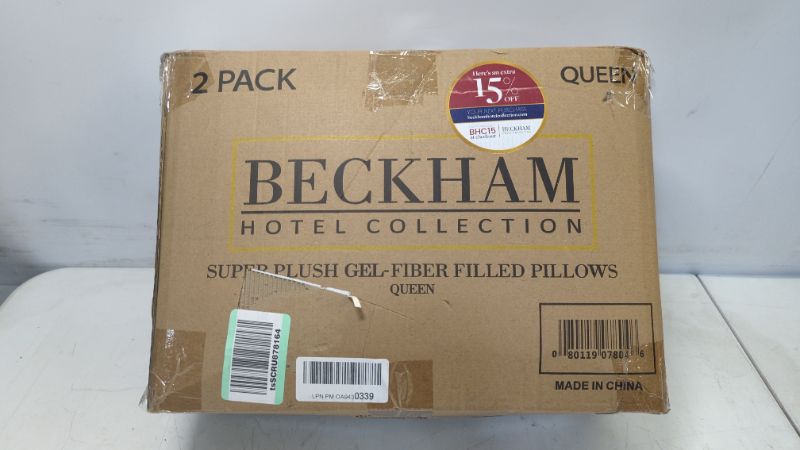 Photo 2 of Beckham Hotel Collection Luxury Linens Down Alternative Pillows for Sleeping, Queen, 2 Pack