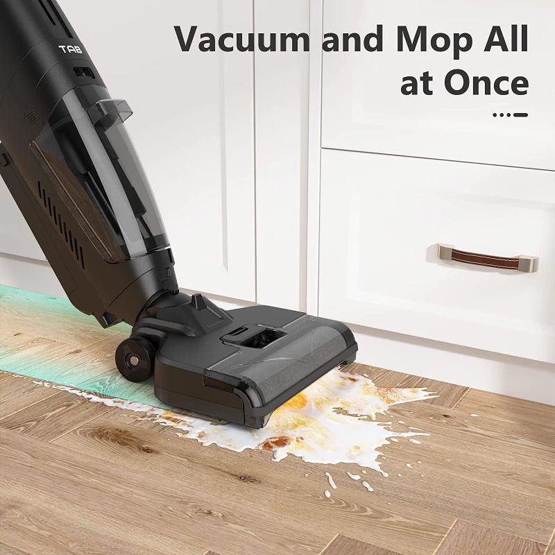 Photo 2 of TAB T6 Pro Wet Dry Vacuum Cleaner - Cordless Vacuum and Mop Combo, Floor Cleaner Machine, Vacuum Mop All in One, Electric Mops for Hard Floor Cleaning, Voice Assistant, Sweeper Mop Vac, Self Cleaning
